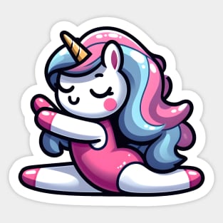 Gymnastics Unicorn Olympics 🤸🏿‍♀️🦄 - Flip for Cuteness! Sticker